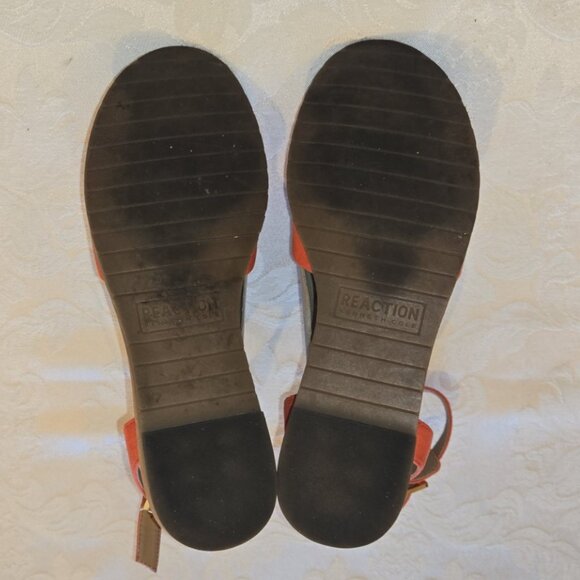 Reaction Kenneth Cole Women's Orange Ankle Strap Sandal 8.5 - Picture 7 of 8